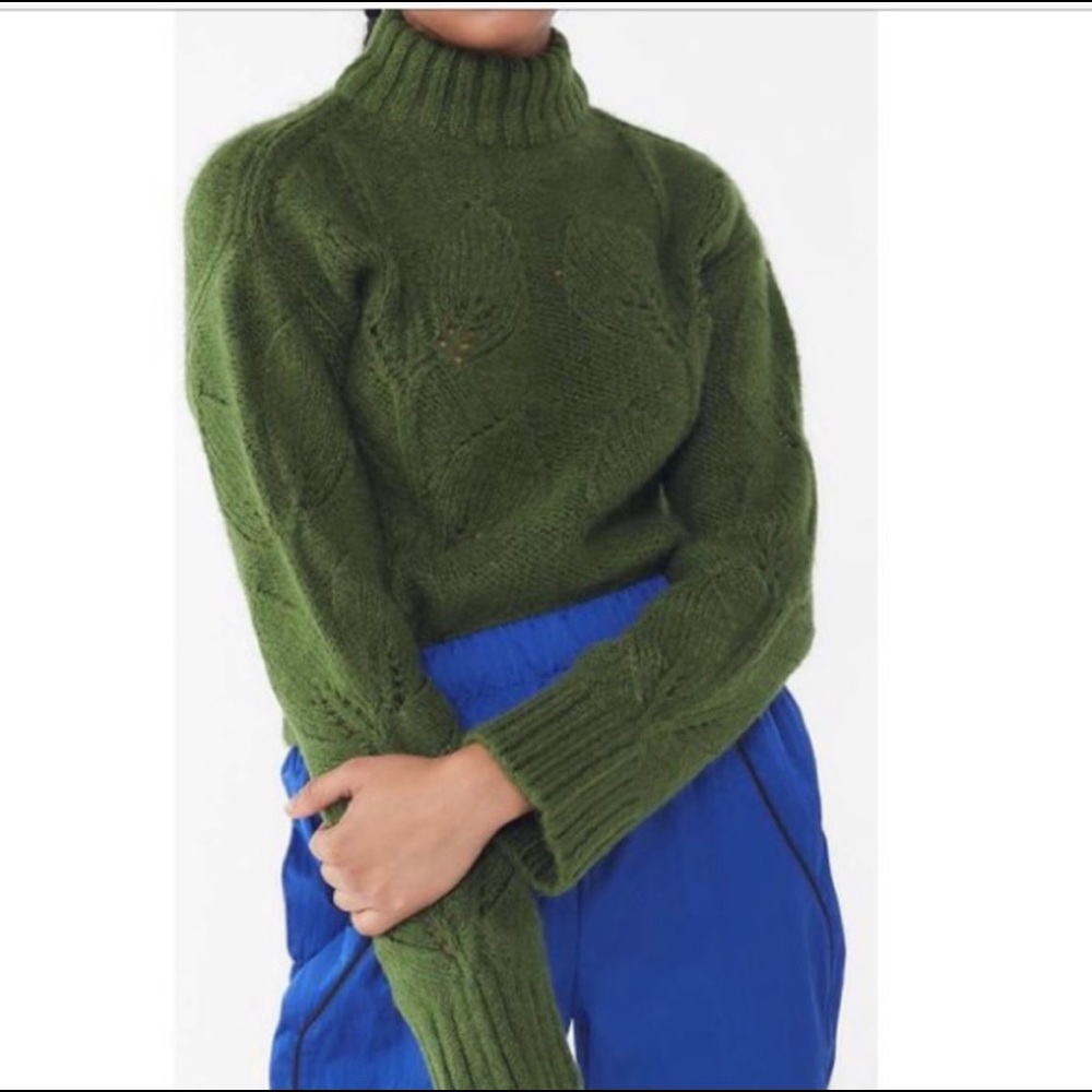 Urban Outfitters Botanical Embroidered Turtleneck